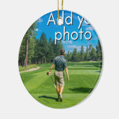Décoration En Céramique Golfer Hole in one, add your photo cute (Gauche)