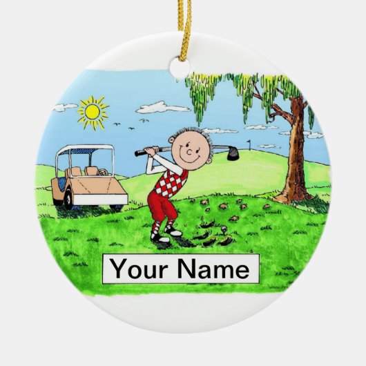 Décoration En Céramique Golfeur - Homme (Devant)