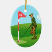 Décoration En Céramique Golfeurs masculins : 1 Tapping In & 1 Pitting Out (Devant)