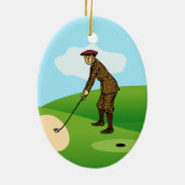 Décoration En Céramique Golfeurs masculins : 1 Tapping In & 1 Pitting Out (Dos)