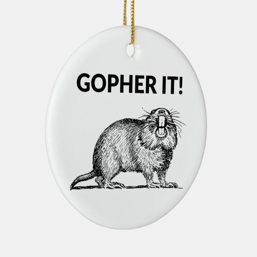 Décoration En Céramique Gopher It Funky Gopher Pun (Droite)