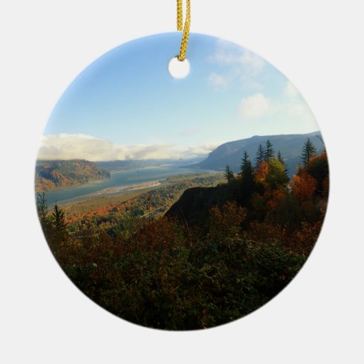 Décoration En Céramique Gorge de Columbia à l'automne (Devant)