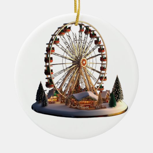 Décoration En Céramique Gorgeous Ferris Wheel Ceramic Christmas Pendant -  (Devant)