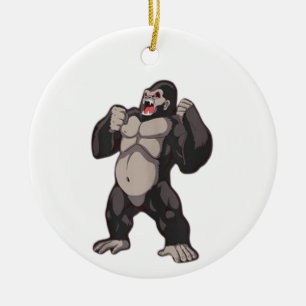 Décoration En Céramique Gorille qui rugit Singe Grand Singe