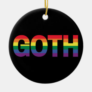 Décoration En Céramique Goth LGBTQ+ Arc-en-ciel