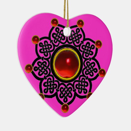 Décoration En Céramique GOTHIC SUN Red Ruby Gem (Droite)