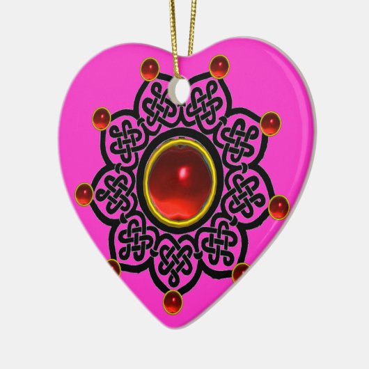 Décoration En Céramique GOTHIC SUN Red Ruby Gem (Gauche)