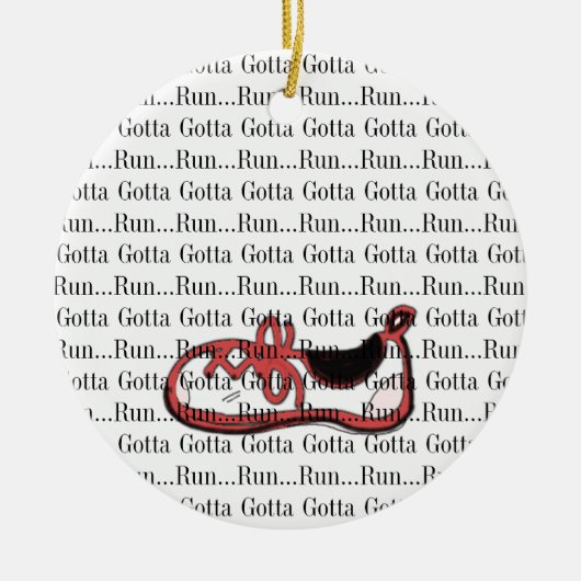 Décoration En Céramique Gotta Run Red Runner (Devant)