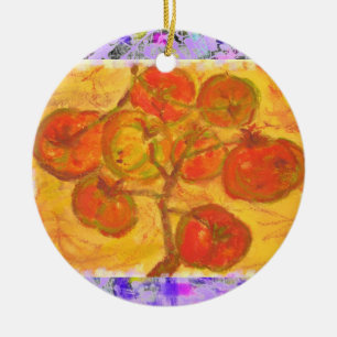 Décoration En Céramique goutte d'eau de la grappe de tomates