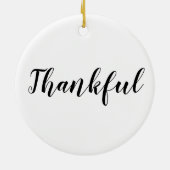 Décoration En Céramique Grâces noir blanc script personnalisé joli Noël (Dos)