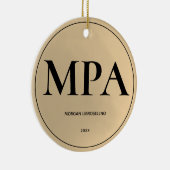 Décoration En Céramique Graduation élégamment simple Gold MPA (Droite)