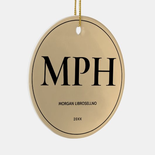 Décoration En Céramique Graduation en or simple élégamment (Droite)