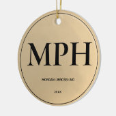 Décoration En Céramique Graduation en or simple élégamment (Gauche)