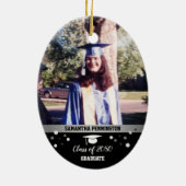 Décoration En Céramique Graduation One Photo Celebration Keepsaké (Dos)