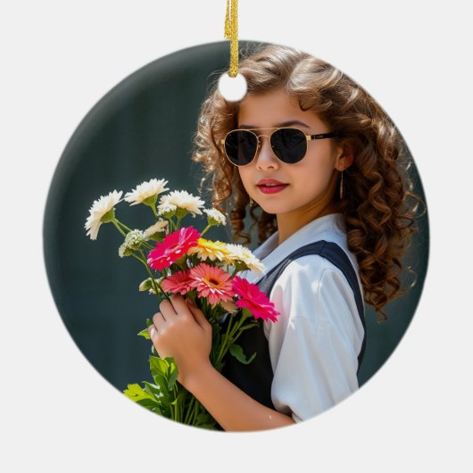 Décoration En Céramique Graduation Photo Christmas (Dos)