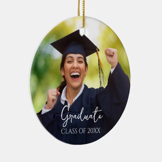 Décoration En Céramique Graduation Photo Fière Cadeau Diplômé (Droite)