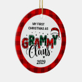 Décoration En Céramique Grammy Claus Noël Photo Plaid Céramique Ornamen (Droite)