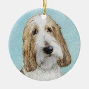 Décoration En Céramique Grand Basset Griffon Vendeen - Art original de chi