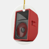 Grand haut-parleur rouge