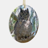 Décoration En Céramique Grand hibou à cornes (Droite)