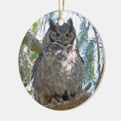 Décoration En Céramique Grand hibou à cornes (Gauche)