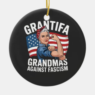Décoration En Céramique Grand-mère Grantifa contre le facisme Pas de roi a