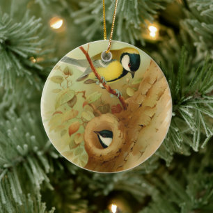 Décoration En Céramique Grand métis - Oiseau coloré, Art