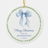 Décoration En Céramique Grand-millénaire Bows Baby's First Christmas Photo (Devant)