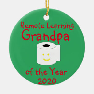 Décoration En Céramique Grand-père de l'année en apprentissage à distan