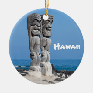 Décoration En Céramique Grand Tiki de l'Île de Big Island