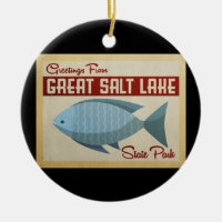 Grand Vintage voyage de poisson du lac de sel