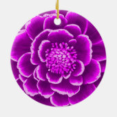 Décoration En Céramique Grande Fleur Dahlia violette (Dos)