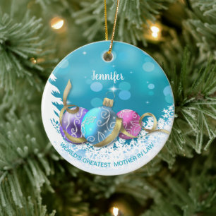 Décoration En Céramique Grande Mère Personnalisée En Droit Noël