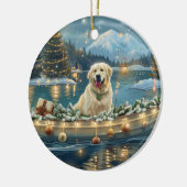 Décoration En Céramique Grande Pyrénées Noël Festive Voyage (Gauche)