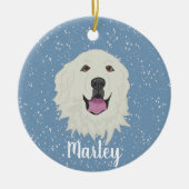 Décoration En Céramique Grande Pyrénées personnalisée (Devant)