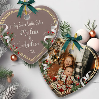 Décoration En Céramique Grande sœur petite sœur Amour fraternal Photo