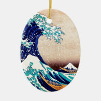 Grande vague outre de copie japonaise de bois de