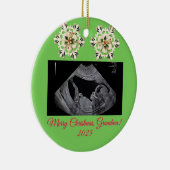 Décoration En Céramique Grandma Christmas ornament With a Baby Sonogram (Droite)