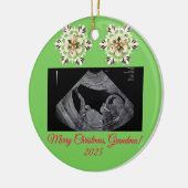 Décoration En Céramique Grandma Christmas ornament With a Baby Sonogram (Gauche)