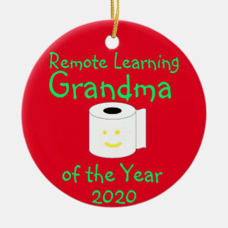 Décoration En Céramique Grandma de l'année de l'apprentissage à distance