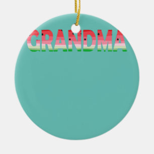Décoration En Céramique Grandma Watermelon Amusante Famille de fruits d'ét