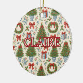 Décoration En Céramique Grandmillennial Holiday Classic Elegant Bow (Gauche)