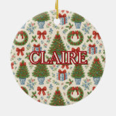 Décoration En Céramique Grandmillennial Holiday Classic Elegant Bow (Dos)