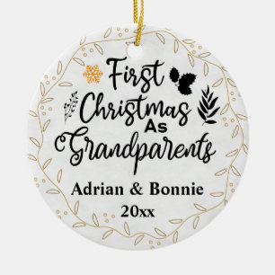 Décoration En Céramique grands-parents première noël 2021 photo personna