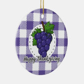 Décoration En Céramique Grape on Violet Plaid (Droite)
