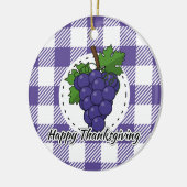 Décoration En Céramique Grape on Violet Plaid (Gauche)