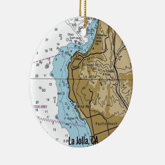Décoration En Céramique Graphique CA La Jolla (Droite)