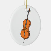 Décoration En Céramique Graphique de violoncelle, conception de musique de (Droite)