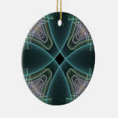 Décoration En Céramique Graphique géométrique Turquoise moderne (Droite)