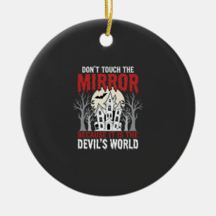 Décoration En Céramique Graphisme Monde des Diables Miroir Hanté Halloween